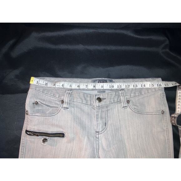 DAANG GOODMAN TRIPP NYC GRAY WASHED ZIP ACCENT JEGGING SKINNY JEANS Size 11 - Picture 5 of 15
